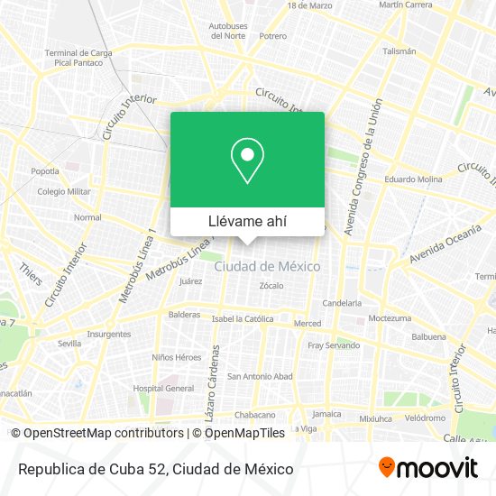 Mapa de Republica de Cuba 52