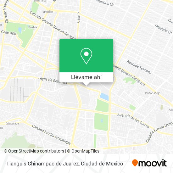 Mapa de Tianguis Chinampac de Juárez
