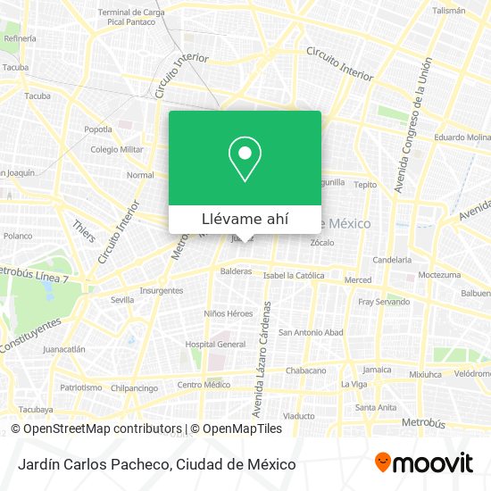 Mapa de Jardín Carlos Pacheco