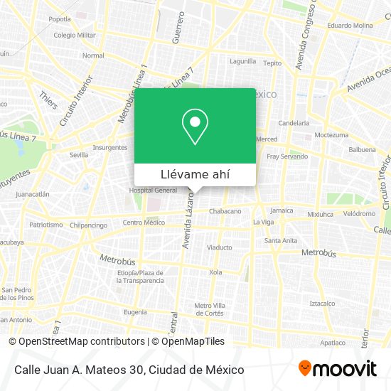 Mapa de Calle Juan A. Mateos 30