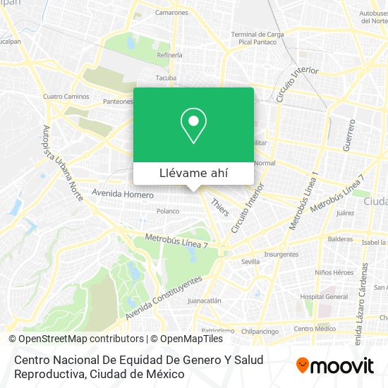 Mapa de Centro Nacional De Equidad De Genero Y Salud Reproductiva