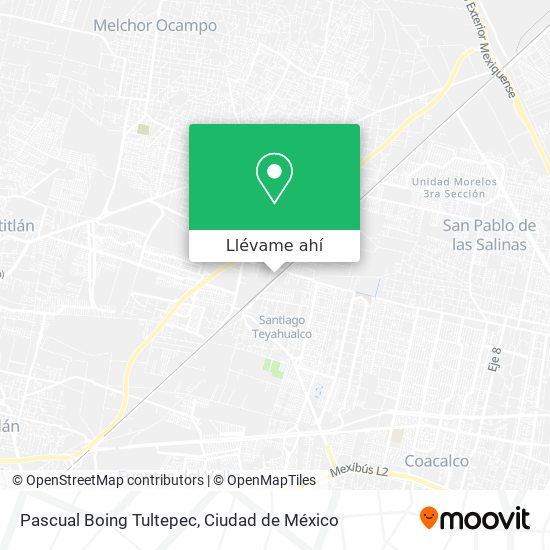 Mapa de Pascual Boing Tultepec
