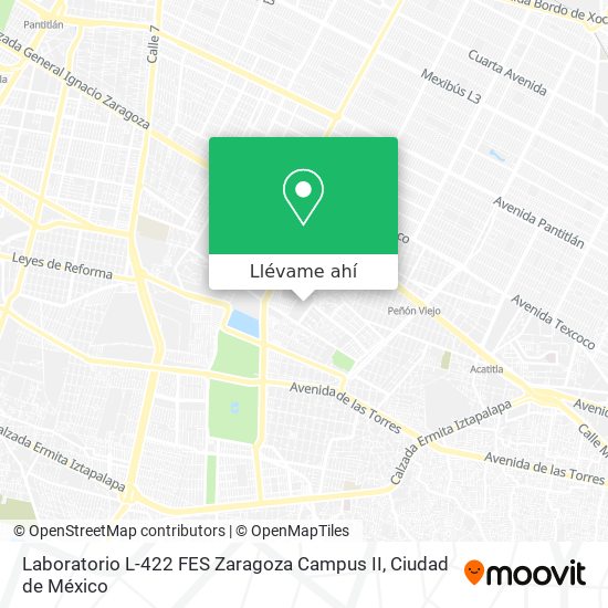 Mapa de Laboratorio L-422 FES Zaragoza Campus II