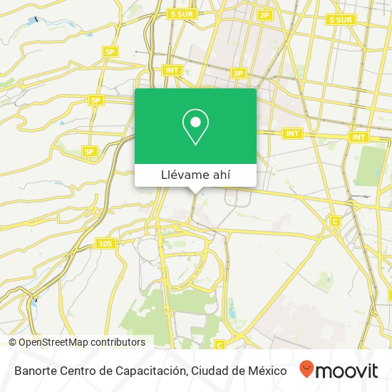 Mapa de Banorte Centro de Capacitación