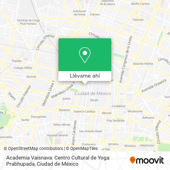 Mapa de Academia Vaisnava: Centro Cultural de Yoga Prabhupada