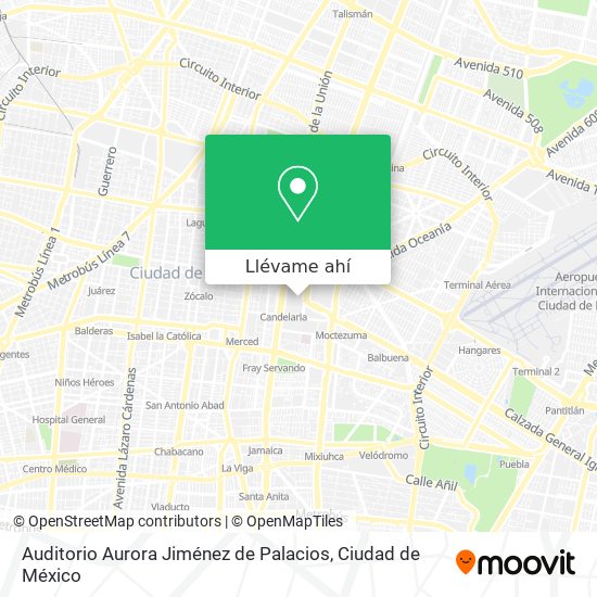 Mapa de Auditorio Aurora Jiménez de Palacios