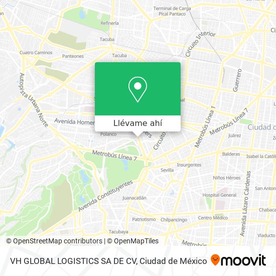 Mapa de VH GLOBAL LOGISTICS SA DE CV