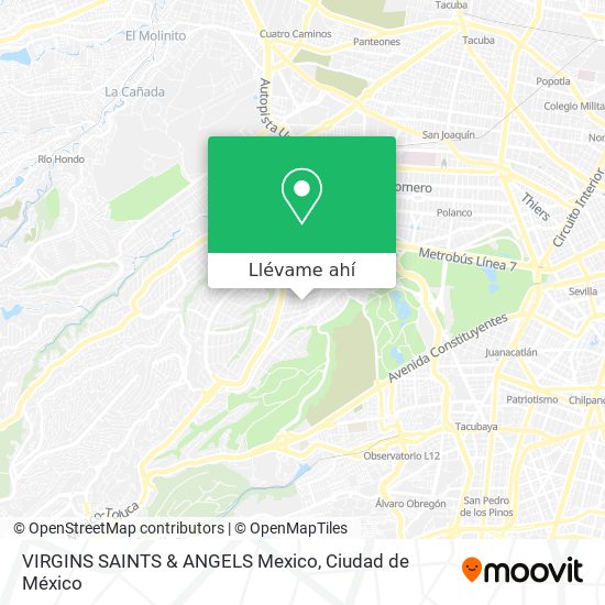 Mapa de VIRGINS SAINTS & ANGELS  Mexico