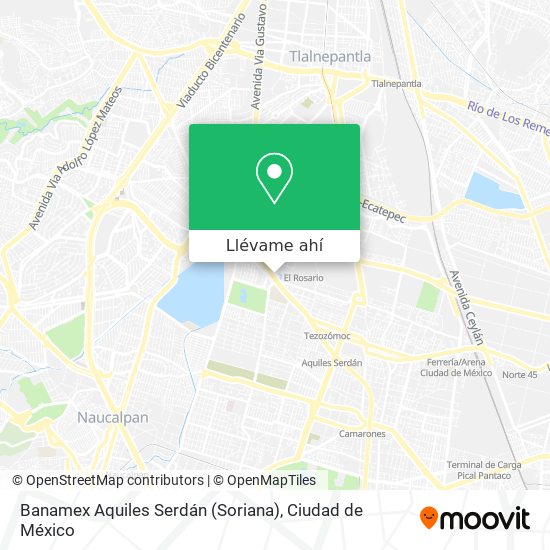 Mapa de Banamex Aquiles Serdán (Soriana)