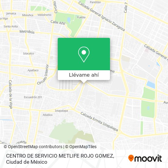 Mapa de CENTRO DE SERVICIO METLIFE ROJO GOMEZ