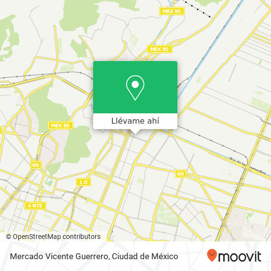 Mapa de Mercado Vicente Guerrero