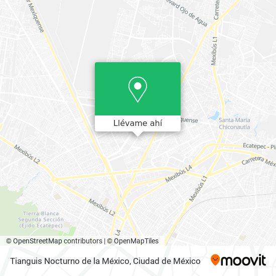 Mapa de Tianguis Nocturno de la México