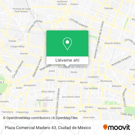 Mapa de Plaza Comercial Madero 43