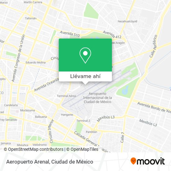 Mapa de Aeropuerto Arenal