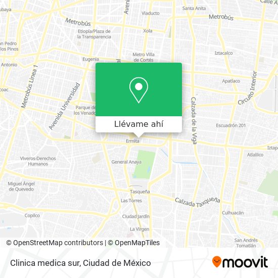 Mapa de Clinica medica sur