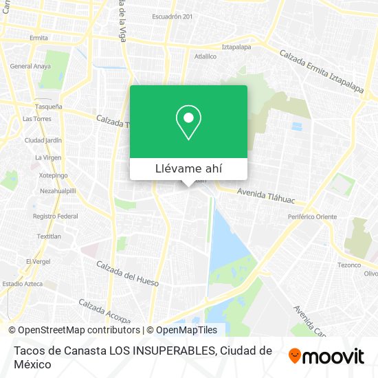 Mapa de Tacos de Canasta LOS INSUPERABLES