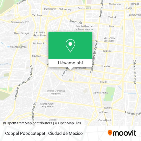 Mapa de Coppel Popocatépetl