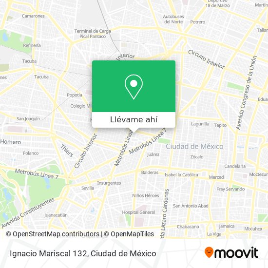 Mapa de Ignacio Mariscal 132