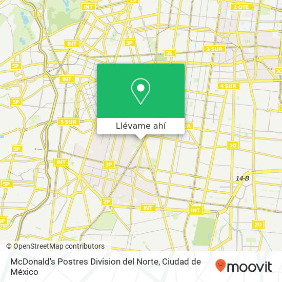Mapa de McDonald's Postres Division del Norte