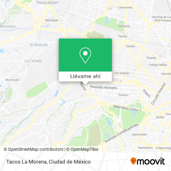 Mapa de Tacos La Morena