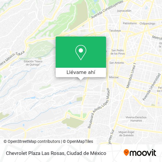 Mapa de Chevrolet Plaza Las Rosas