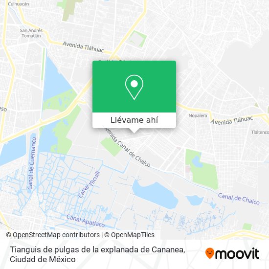 Mapa de Tianguis de pulgas de la explanada de Cananea