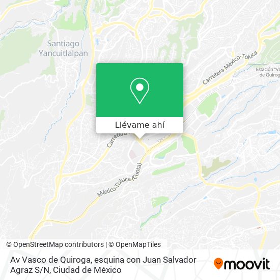 Mapa de Av Vasco de Quiroga, esquina con Juan Salvador Agraz S / N