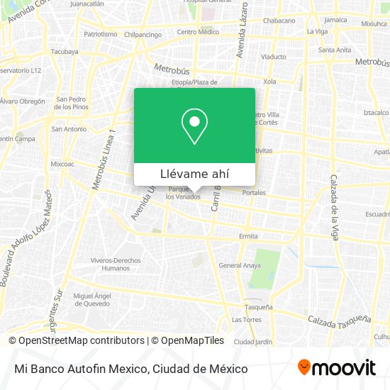 Mapa de Mi Banco Autofin Mexico
