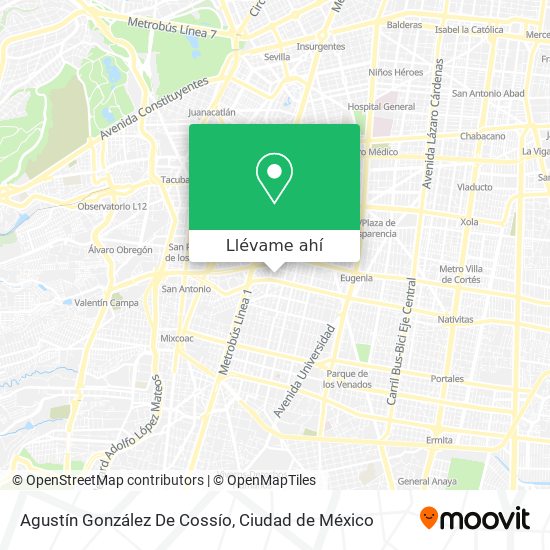 Mapa de Agustín González De Cossío