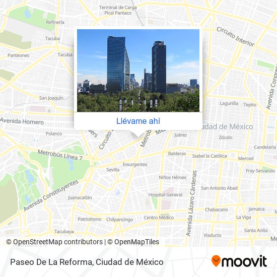 Mapa de Paseo De La Reforma