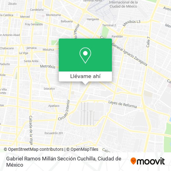 Mapa de Gabriel Ramos Millán Sección Cuchilla