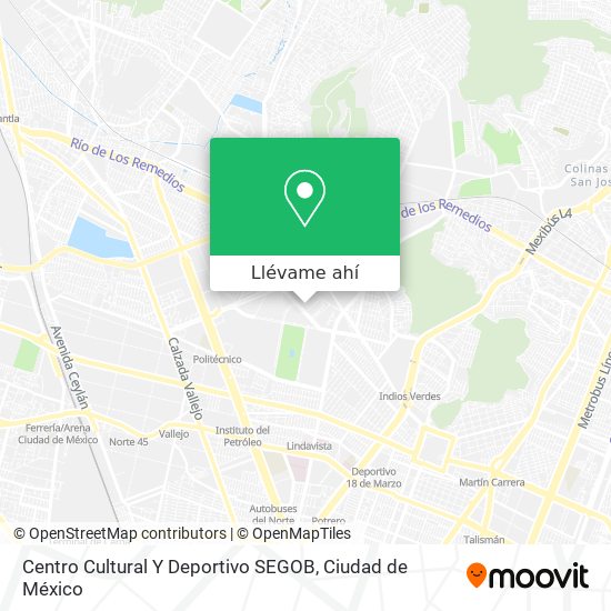 Mapa de Centro Cultural Y Deportivo SEGOB