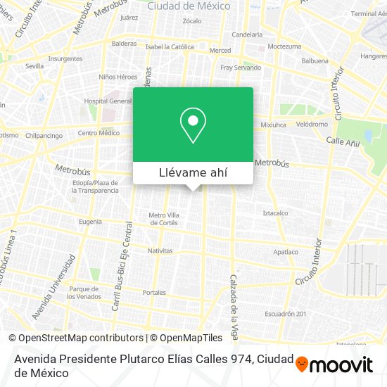 Mapa de Avenida Presidente Plutarco Elías Calles 974