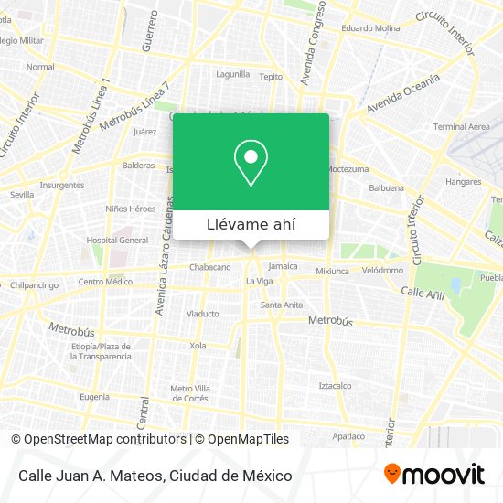 Mapa de Calle Juan A. Mateos