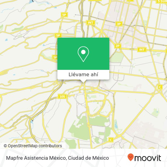 Mapa de Mapfre Asistencia México