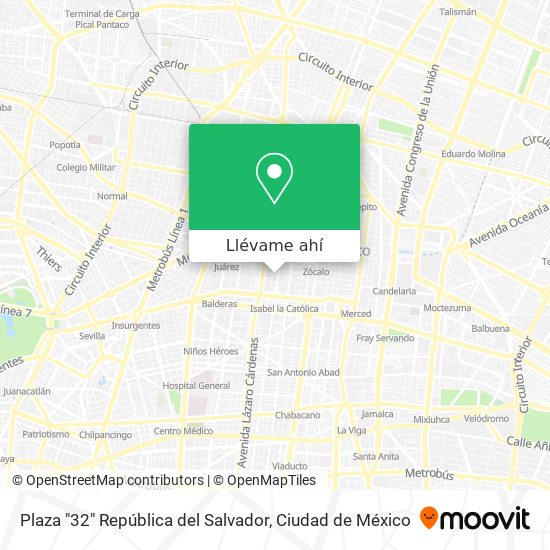 Mapa de Plaza "32" República del Salvador