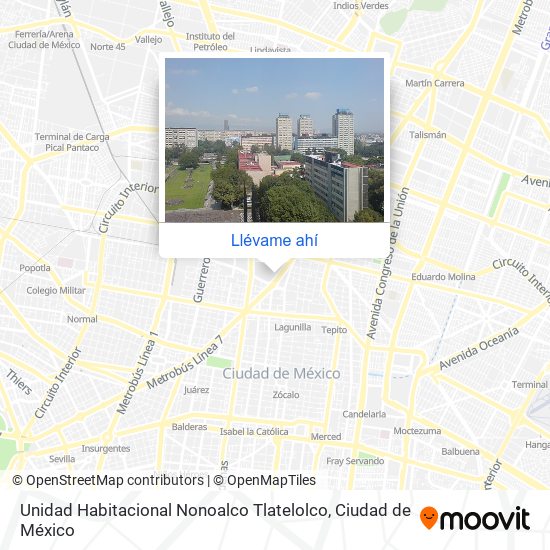 Cómo llegar a Unidad Habitacional Nonoalco Tlatelolco en Azcapotzalco en  Autobús o Metro?