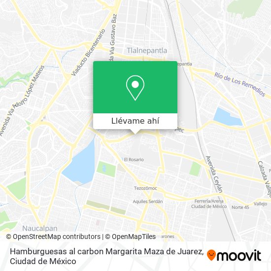 Mapa de Hamburguesas al carbon Margarita Maza de Juarez