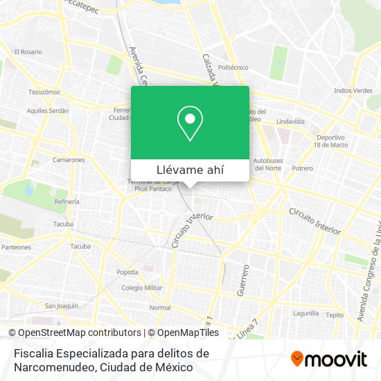 Mapa de Fiscalia Especializada para delitos de Narcomenudeo