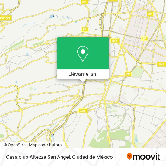 Mapa de Casa club Altezza San Ángel