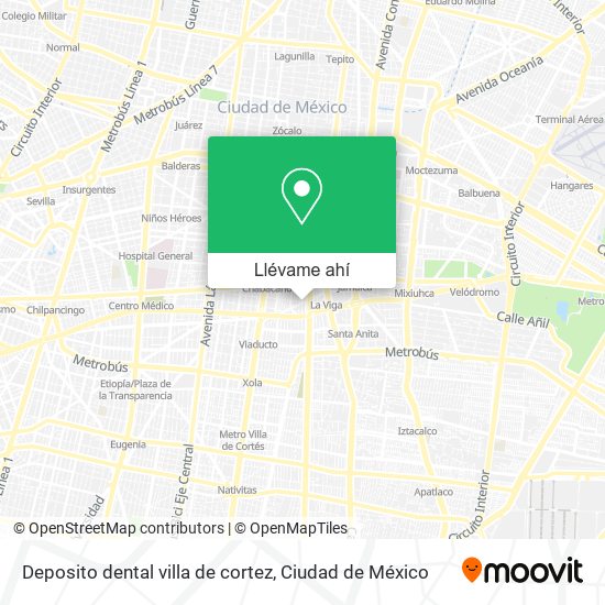 Mapa de Deposito dental villa de cortez
