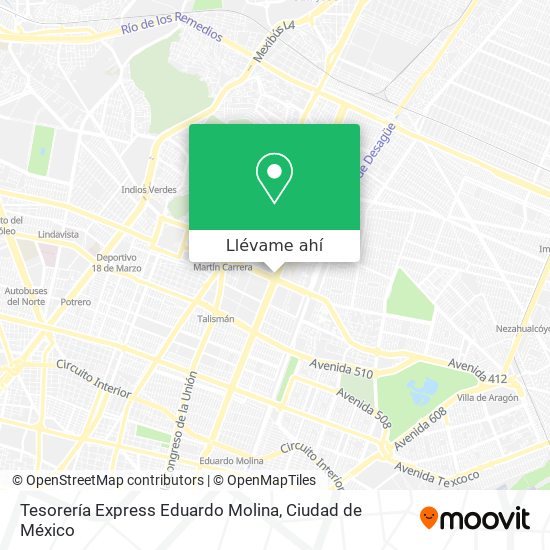 Mapa de Tesorería Express Eduardo Molina