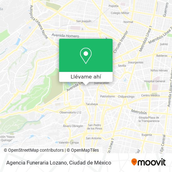 Mapa de Agencia Funeraria Lozano