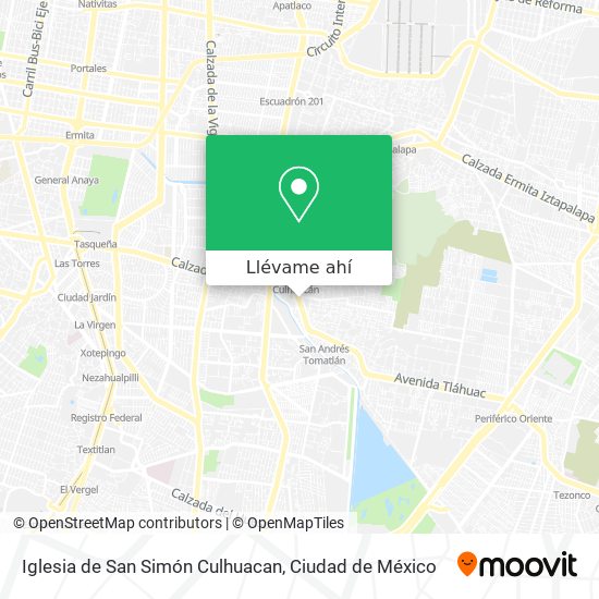 Mapa de Iglesia de San Simón Culhuacan