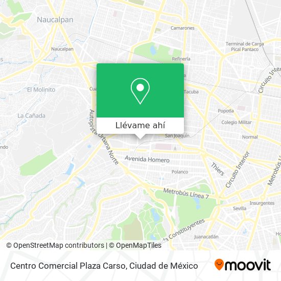 Mapa de Centro Comercial Plaza Carso