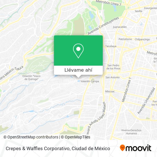 Mapa de Crepes & Waffles Corporativo