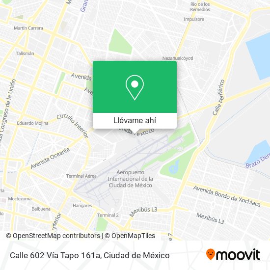 Mapa de Calle 602 Vía Tapo 161a