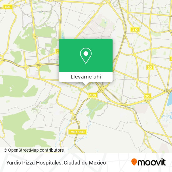 Mapa de Yardis Pizza Hospitales