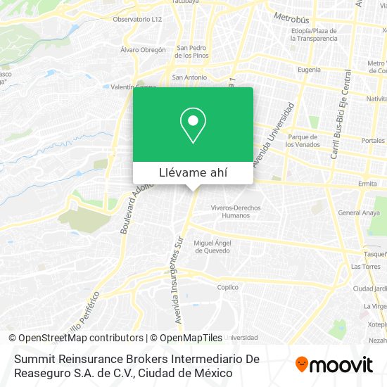 Mapa de Summit Reinsurance Brokers Intermediario De Reaseguro S.A. de C.V.