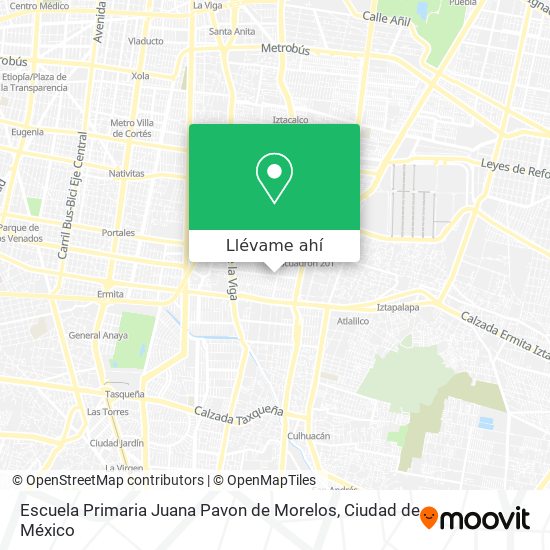 Mapa de Escuela Primaria Juana Pavon de Morelos